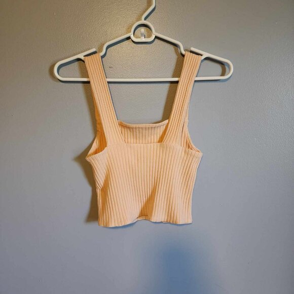 EUC American Eagle Cropped Tank Peach - Picture 3 of 3